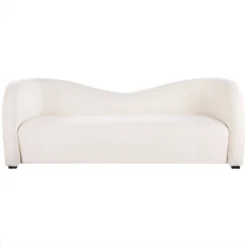 Canapé 3 Places En Velours Blanc VELTADA