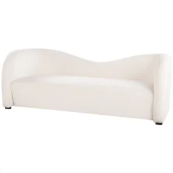 Canapé 3 Places En Velours Blanc VELTADA -Promos Chesteris Boutique canape 16664745