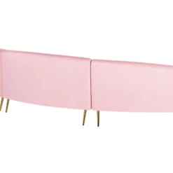 Canapé Incurvée 4 Places En Velours Rose MOSS 14 Canapé Incurvée 4 Places En Velours Rose MOSS -Promos Chesteris Boutique canape 16664969