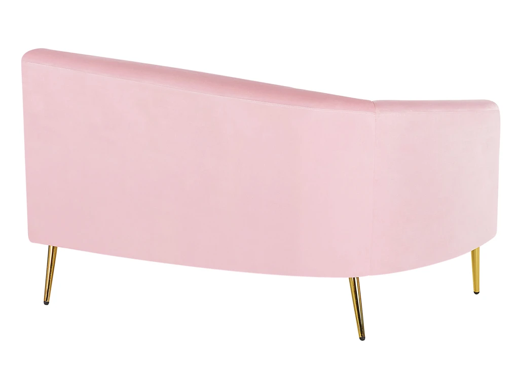 Canapé Incurvée 4 Places En Velours Rose MOSS 8 Canapé Incurvée 4 Places En Velours Rose MOSS – Image 8
