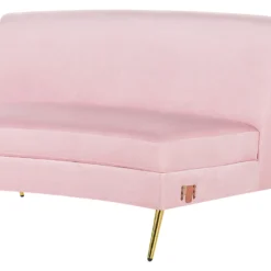 Canapé Incurvée 4 Places En Velours Rose MOSS 19 Canapé Incurvée 4 Places En Velours Rose MOSS -Promos Chesteris Boutique canape 16664979