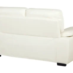 Canapé 2 Places En Cuir PU Crème VOGAR -Promos Chesteris Boutique canape 16665471