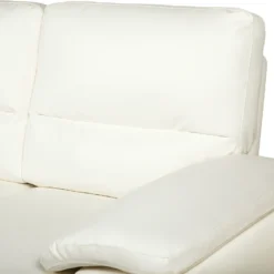 Canapé 2 Places En Cuir PU Crème VOGAR -Promos Chesteris Boutique canape 16665475