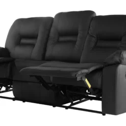 Canapé 3 Places En Cuir PU Noir Avec Position Réglable BERGEN 18 Canapé 3 Places En Cuir PU Noir Avec Position Réglable BERGEN -Promos Chesteris Boutique canape 16666267