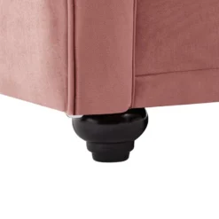 Canapé 2 Places En Velours Rose Pastel CHESTERFIELD -Promos Chesteris Boutique canape 16845007