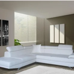 Canapé D'angle XL En Simili ROMAIN - Taupe - Angle Droit -Promos Chesteris Boutique canape 170946