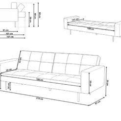 Canapé Convertible 3 Places En Velours Rose VISNES -Promos Chesteris Boutique canape 17470887