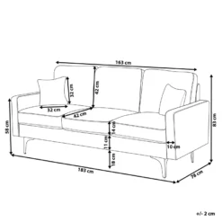 Canapé 3 Places En Cuir PU Marron GAVLE -Promos Chesteris Boutique canape 17473285