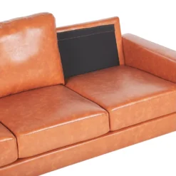 Canapé 3 Places En Cuir PU Marron GAVLE -Promos Chesteris Boutique canape 17473299