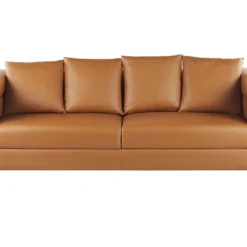 Canapé 3 Places En Cuir PU Marron GRANNA