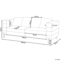 Canapé 3 Places En Cuir PU Marron GRANNA -Promos Chesteris Boutique canape 17473305