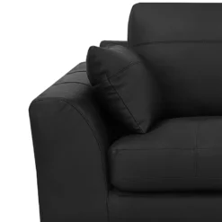 Canapé 3 Places En Cuir Noir TORGET -Promos Chesteris Boutique canape 17473439