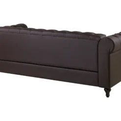 Canapé 3 Places En Cuir PU Marron CHESTERFIELD -Promos Chesteris Boutique canape 17473697