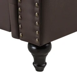 Canapé 3 Places En Cuir PU Marron CHESTERFIELD -Promos Chesteris Boutique canape 17473703