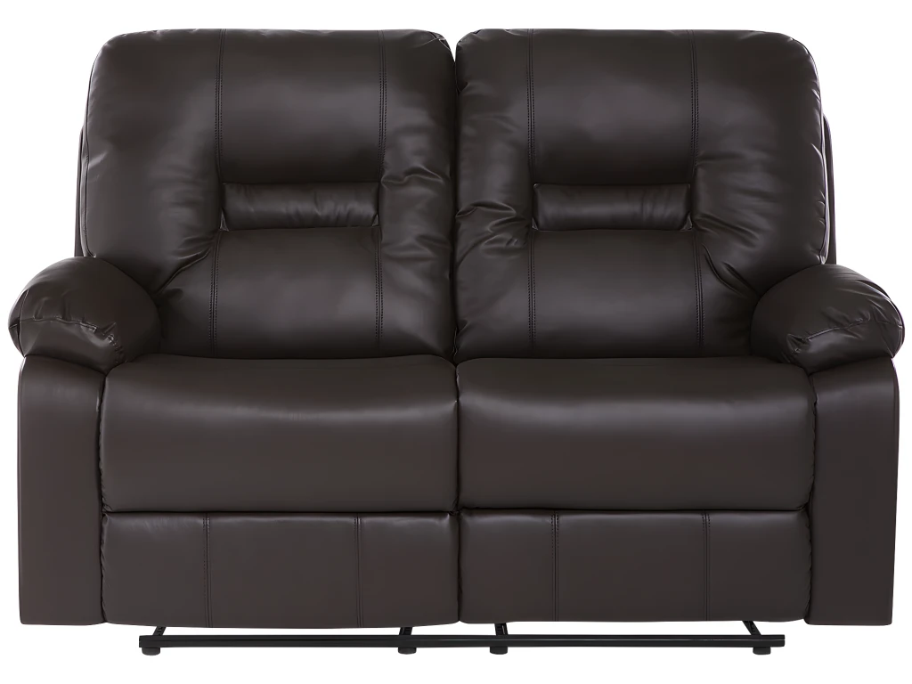 Canapé 2 Places En Cuir PU Marron Avec Position Réglable BERGEN 1 Canapé 2 Places En Cuir PU Marron Avec Position Réglable BERGEN