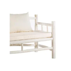 Canapé Bois Blanc Et Coussins - PYLA 8 Canapé Bois Blanc Et Coussins - PYLA -Promos Chesteris Boutique canape 17625295