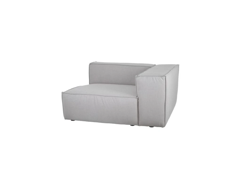 Canapé Module Droit Tissu/Gris Taille L - AISSA 1 Canapé Module Droit Tissu/Gris Taille L - AISSA