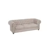 Canapé 3 Places Chesterfield Beige - PAOLA