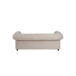 Canapé 3 Places Chesterfield Beige - PAOLA -Promos Chesteris Boutique canape 17788763