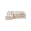 Canapé D'angle Gauche Tissu Beige - LINOU