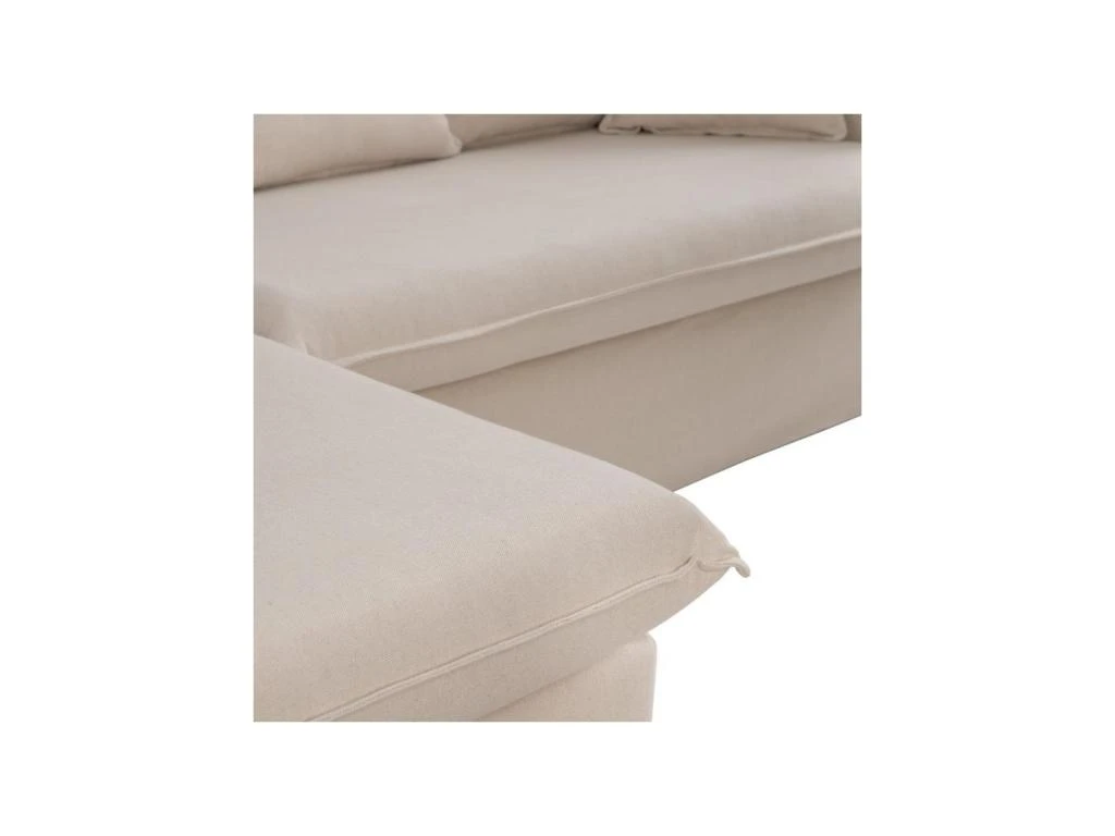 Canapé D'angle Gauche Tissu Beige - LINOU 6 Canapé D'angle Gauche Tissu Beige - LINOU – Image 6