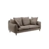 Canapé 3 Places Tissu Gris Taupé - TOMAR