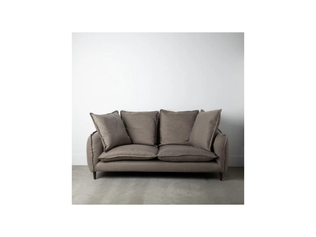 Canapé 3 Places Tissu Gris Taupé - TOMAR 3 Canapé 3 Places Tissu Gris Taupé - TOMAR – Image 3