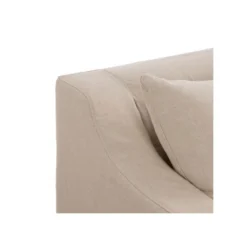 Canapé D'angle Droit Tissu Beige - LINOU -Promos Chesteris Boutique canape 17788797