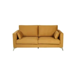 Canapé 3 Places Tissu/Bois Moutarde - LAOS 8 Canapé 3 Places Tissu/Bois Moutarde - LAOS -Promos Chesteris Boutique canape 17788819