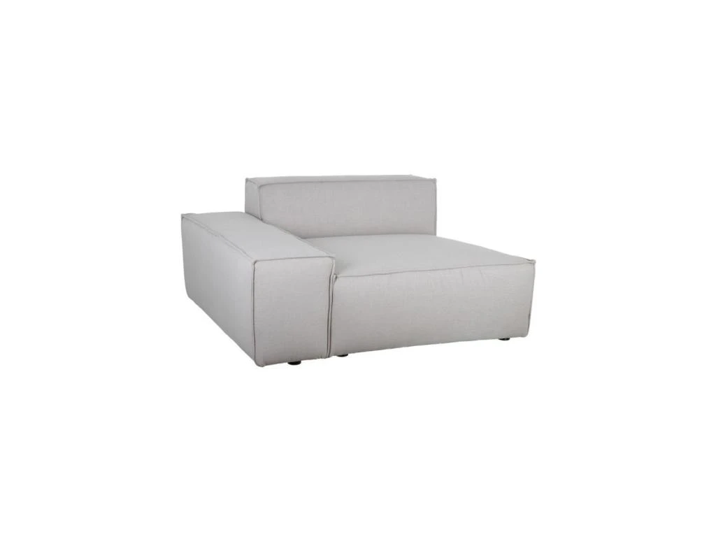 Canapé Module Gauche Tissu/Gris Taille L - AISSA 1 Canapé Module Gauche Tissu/Gris Taille L - AISSA