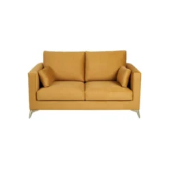 Canapé 2 Places Tissu/Bois Moutarde - LAOS -Promos Chesteris Boutique canape 17788855