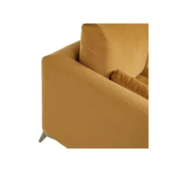 Canapé 2 Places Tissu/Bois Moutarde - LAOS -Promos Chesteris Boutique canape 17788861