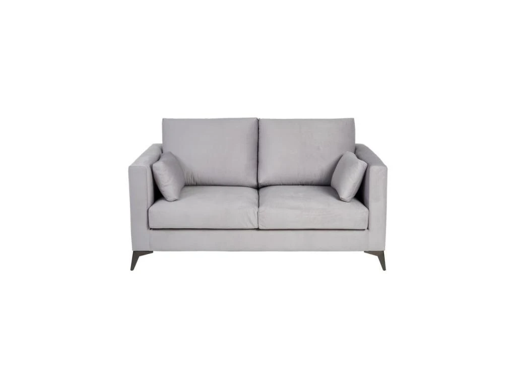 Canapé 2 Places Tissu/Bois Gris Clair - LAOS 3 Canapé 2 Places Tissu/Bois Gris Clair - LAOS – Image 3