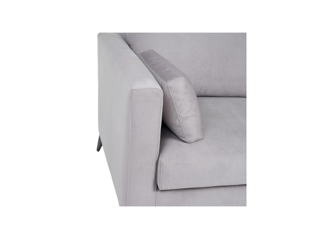 Canapé 2 Places Tissu/Bois Gris Clair - LAOS 4 Canapé 2 Places Tissu/Bois Gris Clair - LAOS – Image 4