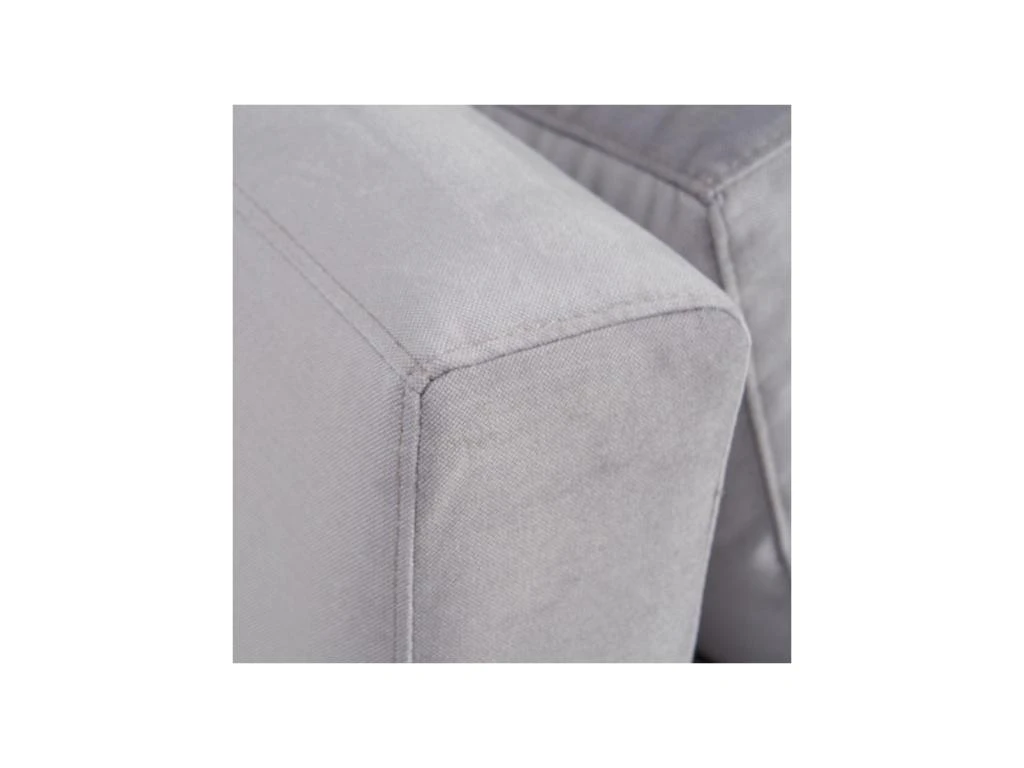 Canapé 2 Places Tissu/Bois Gris Clair - LAOS 5 Canapé 2 Places Tissu/Bois Gris Clair - LAOS – Image 5