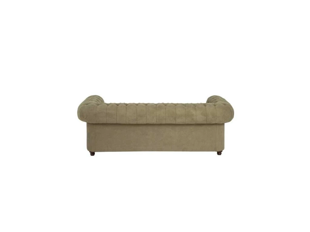 Canapé 3 Places Chesterfield Vert Olive - PAOLA 4 Canapé 3 Places Chesterfield Vert Olive - PAOLA – Image 4