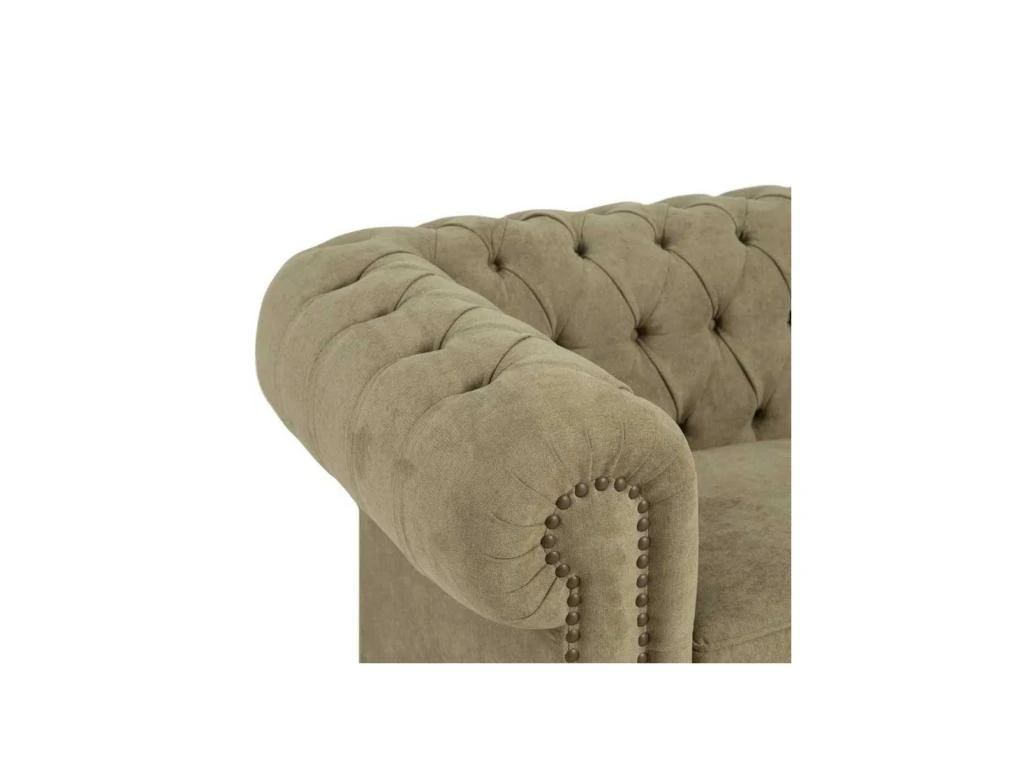 Canapé 3 Places Chesterfield Vert Olive - PAOLA 5 Canapé 3 Places Chesterfield Vert Olive - PAOLA – Image 5