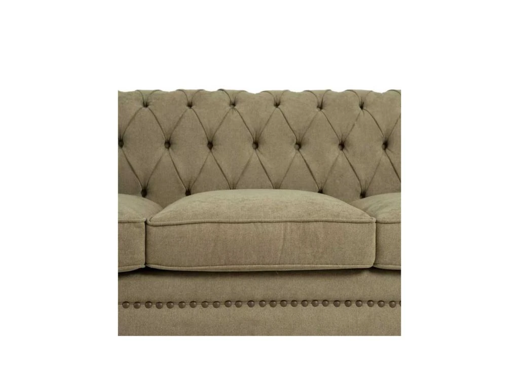 Canapé 3 Places Chesterfield Vert Olive - PAOLA 6 Canapé 3 Places Chesterfield Vert Olive - PAOLA – Image 6