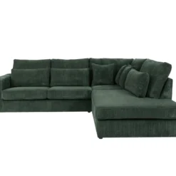 Grand Canapé D'angle Droit En Velours Côtelé Vert MONDOVI 12 Grand Canapé D'angle Droit En Velours Côtelé Vert MONDOVI -Promos Chesteris Boutique canape 17805941
