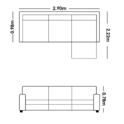 Canapé D'angle XL En Tissu ROMAIN - Beige - Angle Gauche -Promos Chesteris Boutique canape 179531