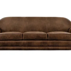 Canapé Club 3 Places Marron Vieilli