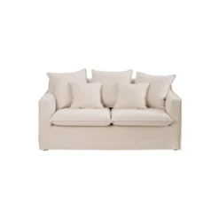 Canapé 3 Places Tissu Beige N°3 - LINOU