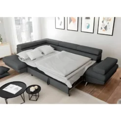 Canapé D'Angle Convertible Gauche Avec Coffre De Rangement En Tissu -Promos Chesteris Boutique canape 18275319