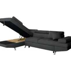 Canapé D'Angle Convertible Gauche Avec Coffre De Rangement En Tissu -Promos Chesteris Boutique canape 18275323
