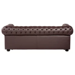 Canapé 3 Places En Cuir Marron CHESTERFIELD -Promos Chesteris Boutique canape 18277843