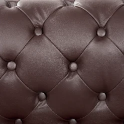 Canapé 3 Places En Cuir Marron CHESTERFIELD -Promos Chesteris Boutique canape 18277853