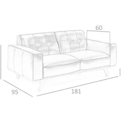 Canapé 2 Places En Cuir Capitonné 6030 ANGEL CERDA -Promos Chesteris Boutique canape 18424937