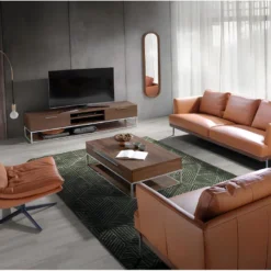 Canapé 2 Places En Cuir Et Acier 6170 ANGEL CERDA -Promos Chesteris Boutique canape 18425299