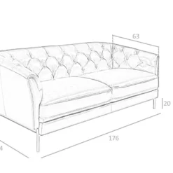 Canapé 2 Places En Cuir Marron Et Acier 6139 ANGEL CERDA 18 Canapé 2 Places En Cuir Marron Et Acier 6139 ANGEL CERDA -Promos Chesteris Boutique canape 18425349