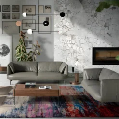 Canapé 2 Places En Cuir Et Acier 6036 ANGEL CERDA -Promos Chesteris Boutique canape 18425495